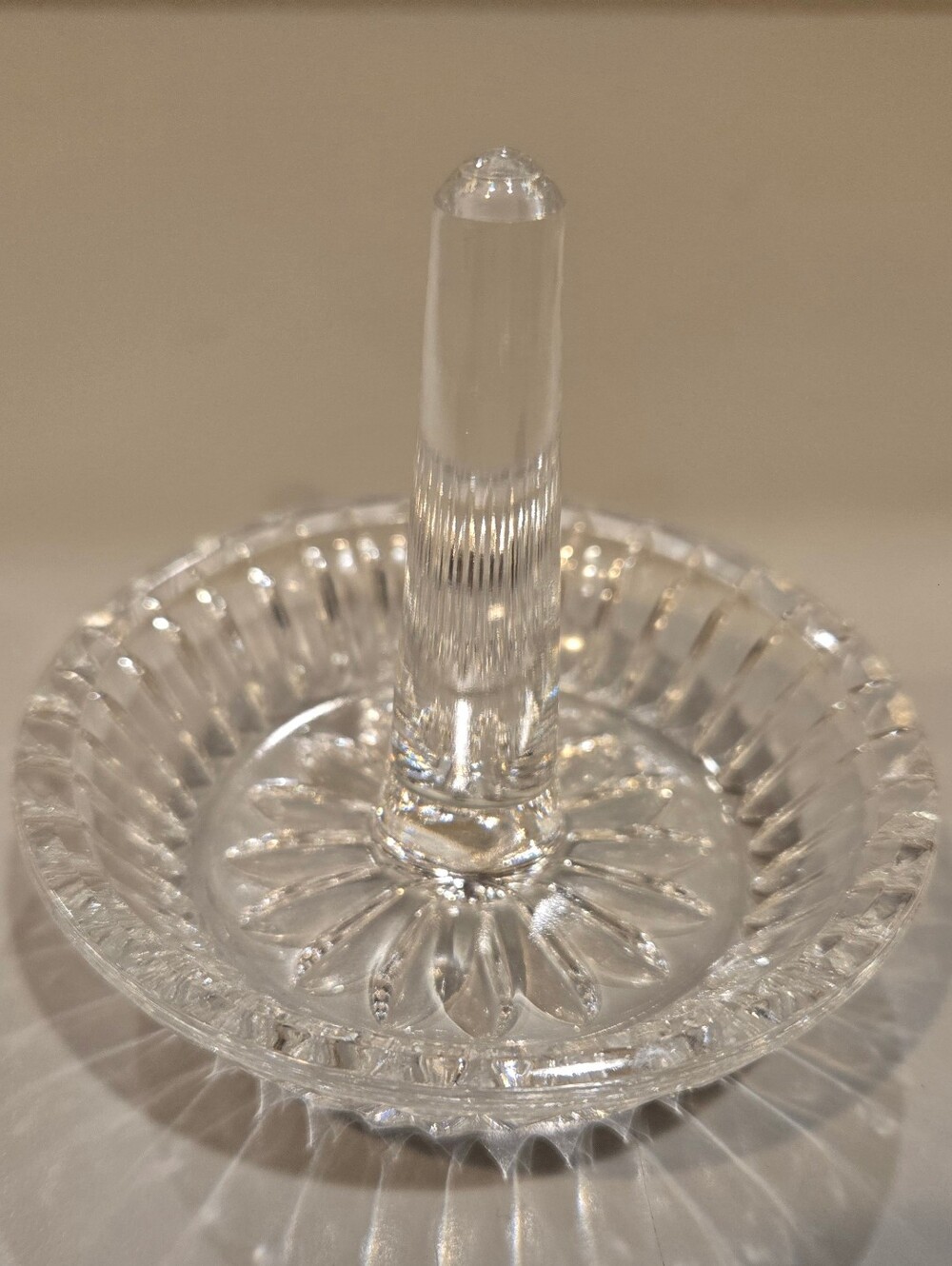Vintage Fostoria Crystal Ring Holder Dish - Clear Glass